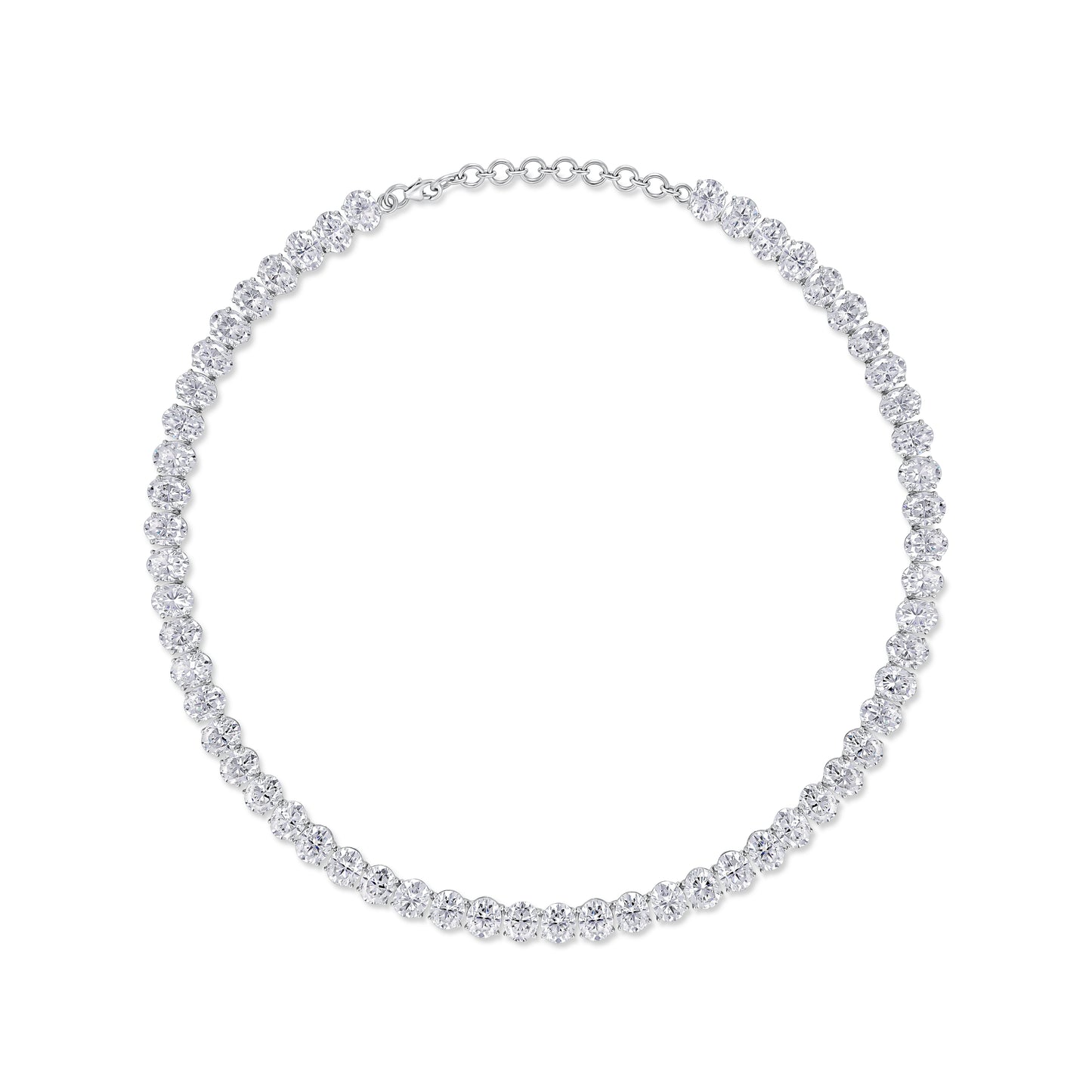 Velara Majestic Tennis Necklace 114ct – White Diamond