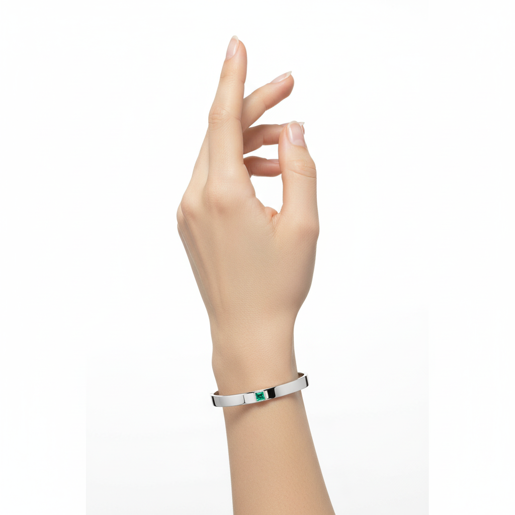 Aria Uno Elemental Bangle – Teal Blue Spinel