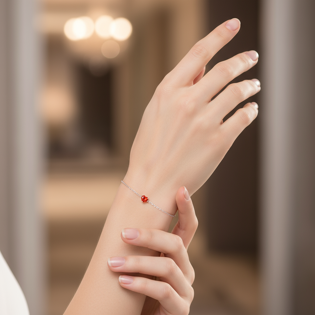 Amore Solitaire Bracelet – Blue Sapphire