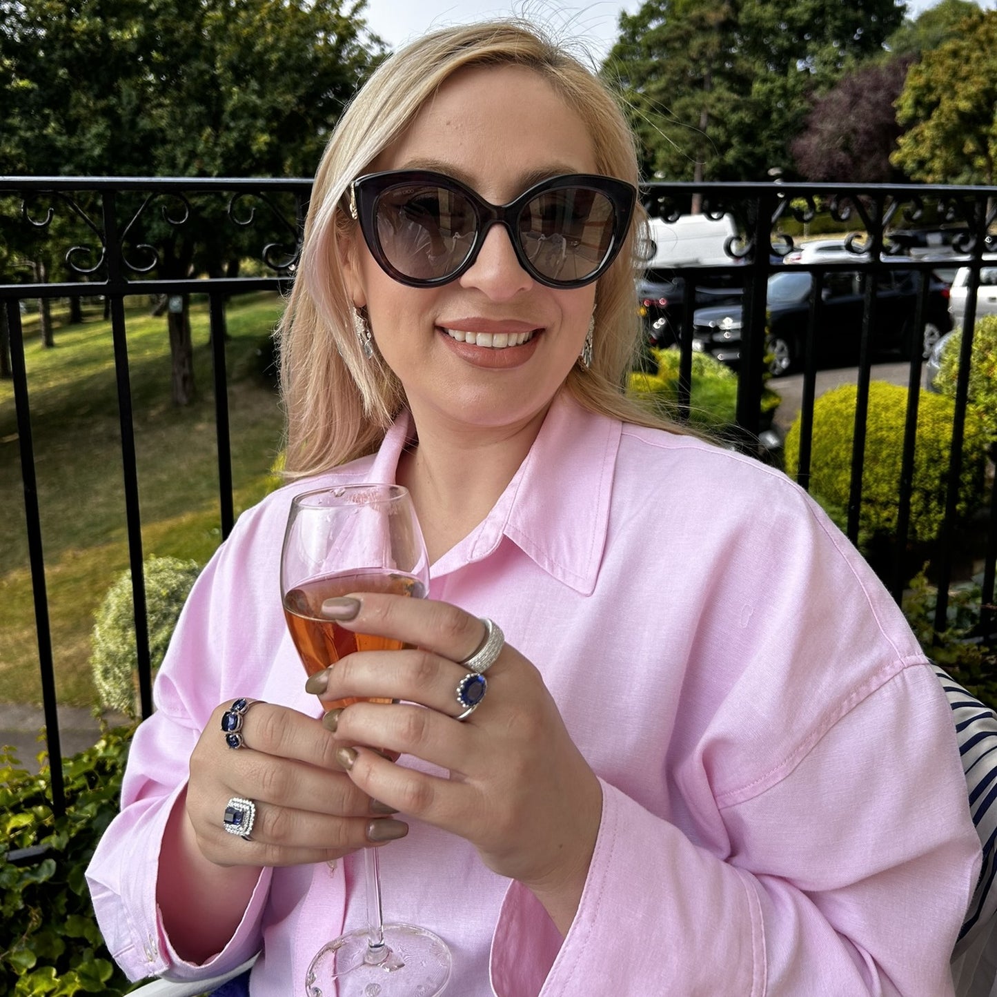 Nexus Double Halo Ring – Light Blue Aquamarine