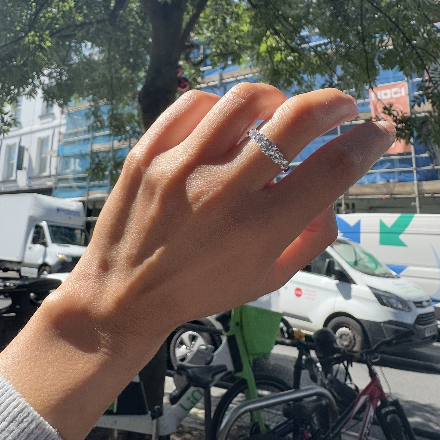 Juno Cinco Ring – Light Blue Aquamarine