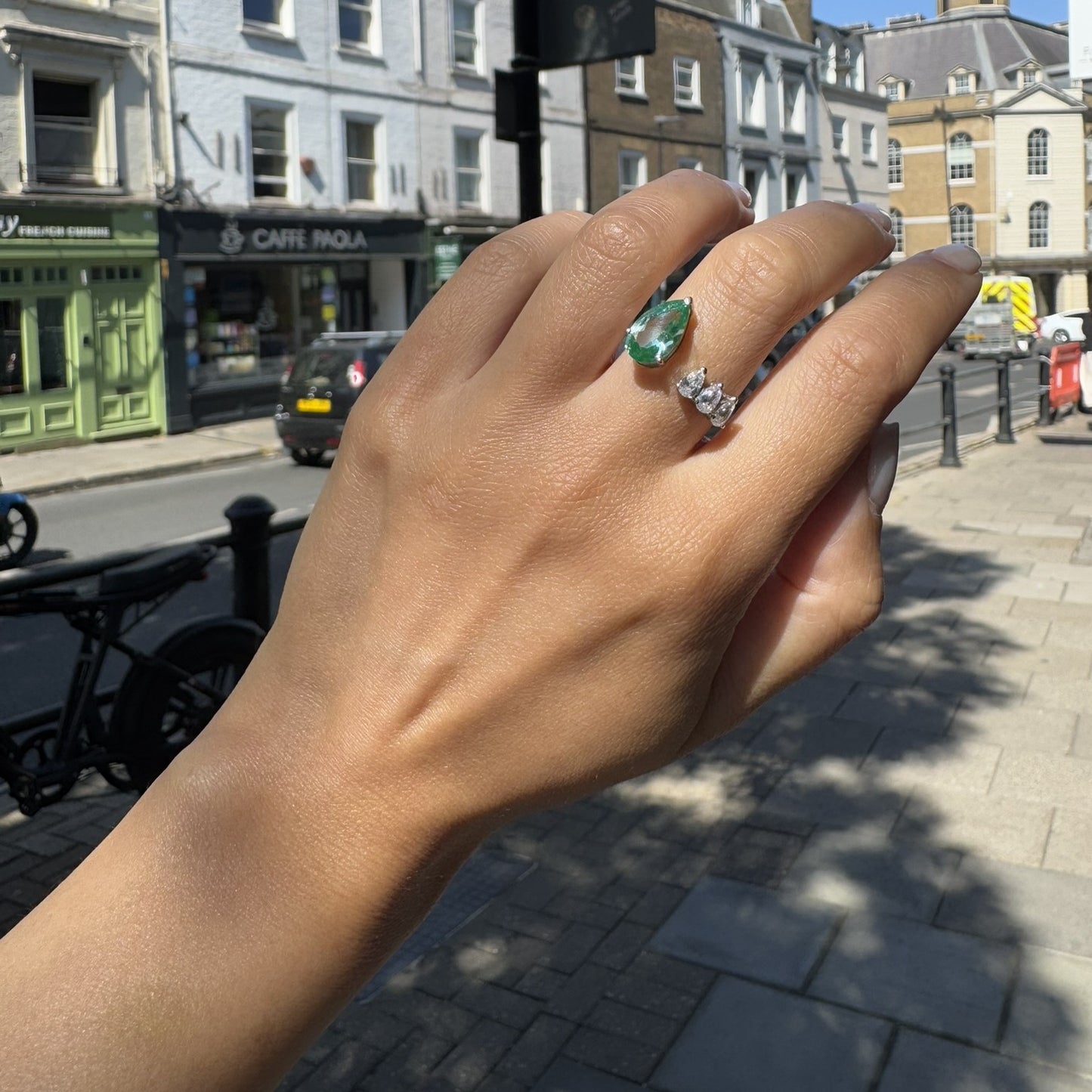 Nova Flare Open Ring – Purple Amethyst