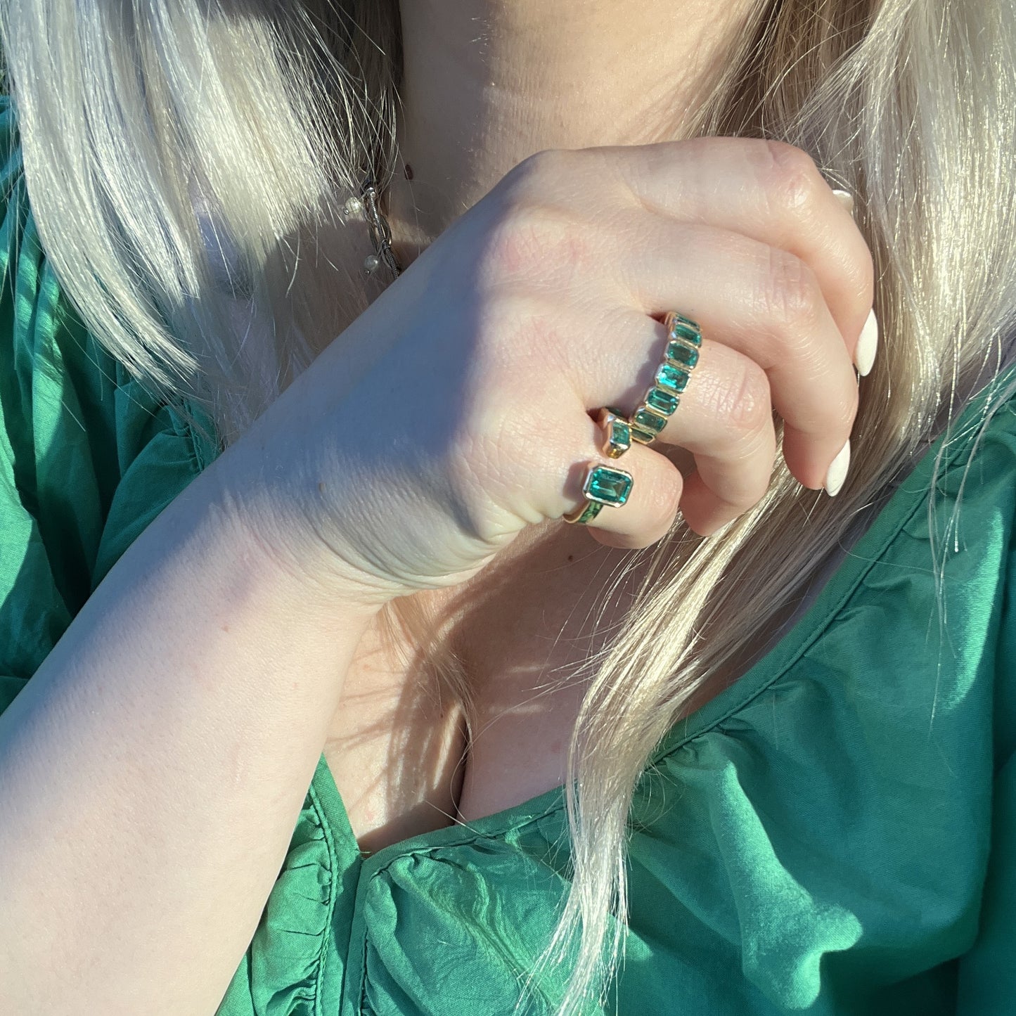 Nexus Frame Open Ring – Purple Amethyst