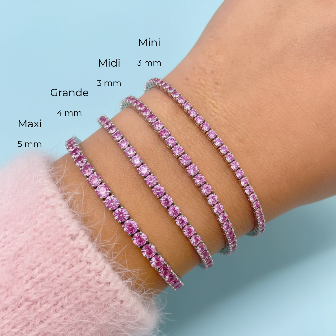 Juno Maxi Tennis Bracelet – Light Pink Sapphire