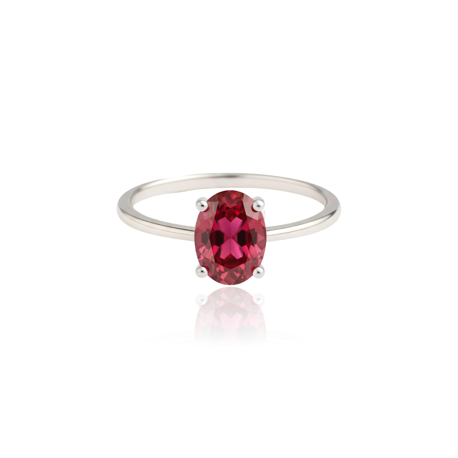 Velara Solitaire Ring – Red Ruby