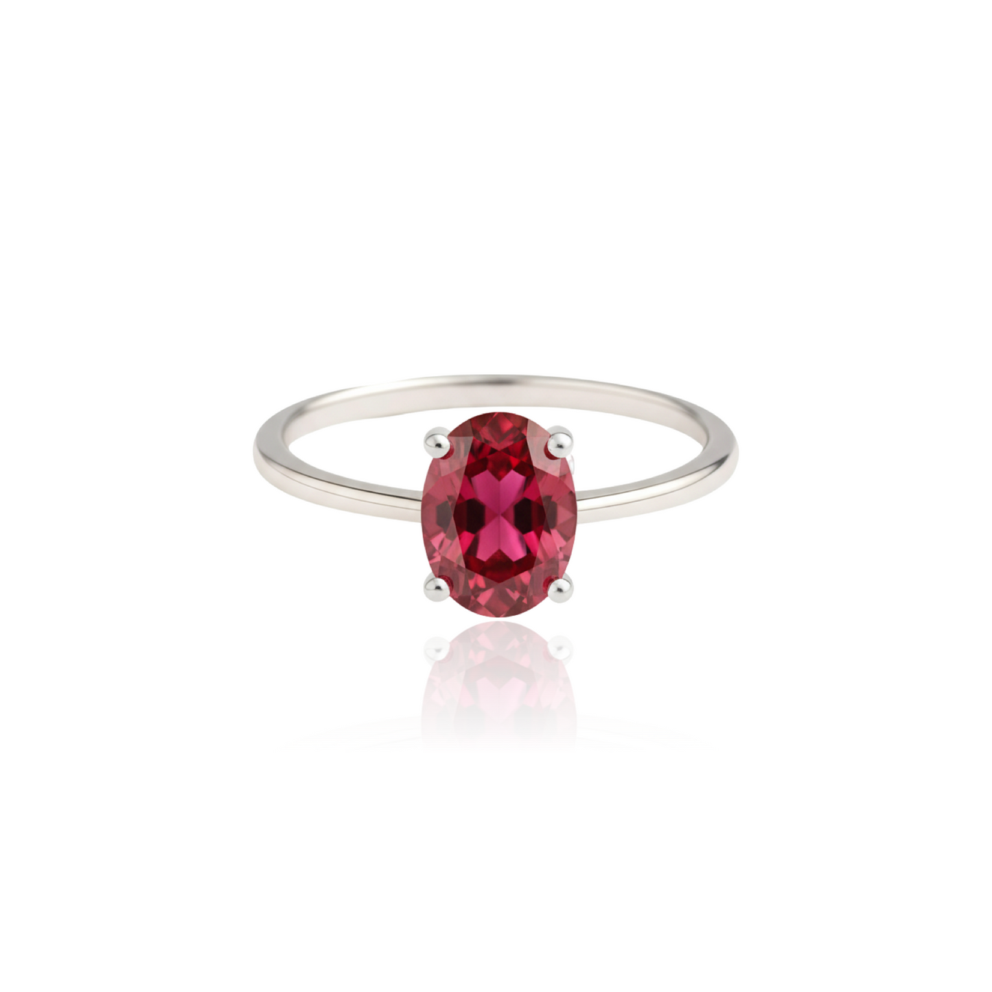 Velara Solitaire Ring – Red Ruby
