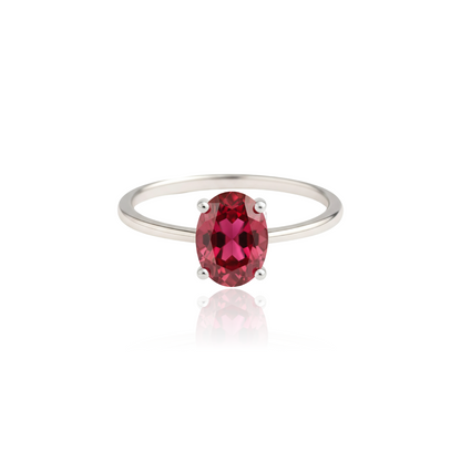 Velara Solitaire Ring – Red Ruby
