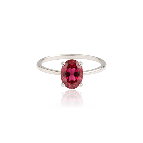 Velara Solitaire Ring – Red Ruby