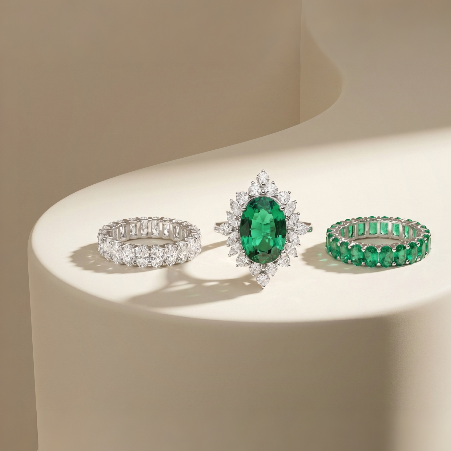 Velara Crown Ring – Colombian Green Emerald