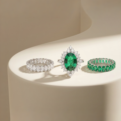 Velara Crown Ring – Colombian Green Emerald