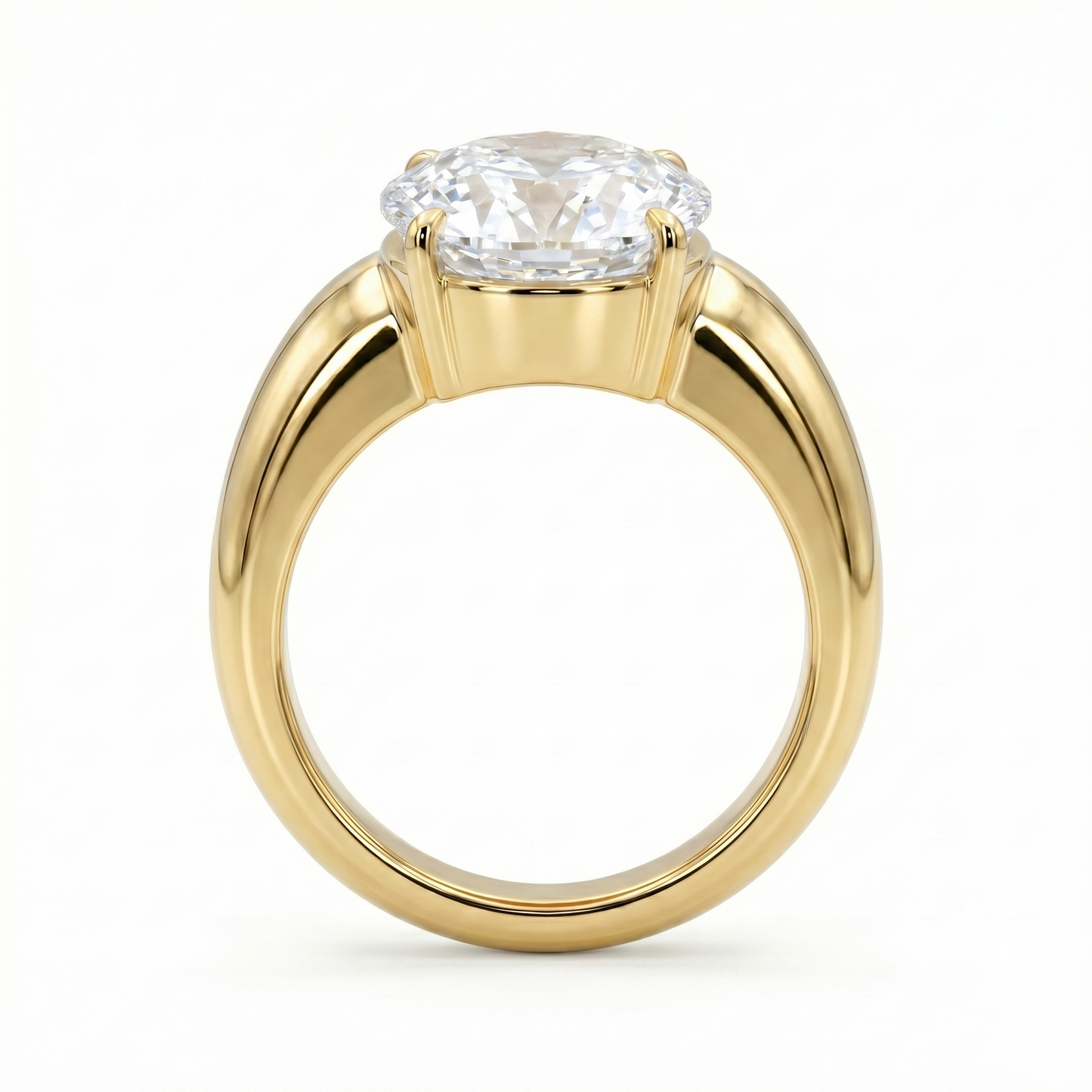 Velara Signet Ring – White Sapphire