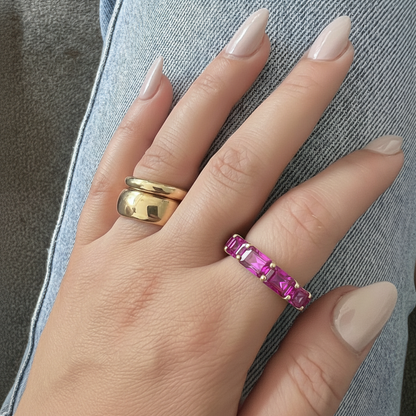 Nexus Tennis Ring – Vivid Pink Sapphire