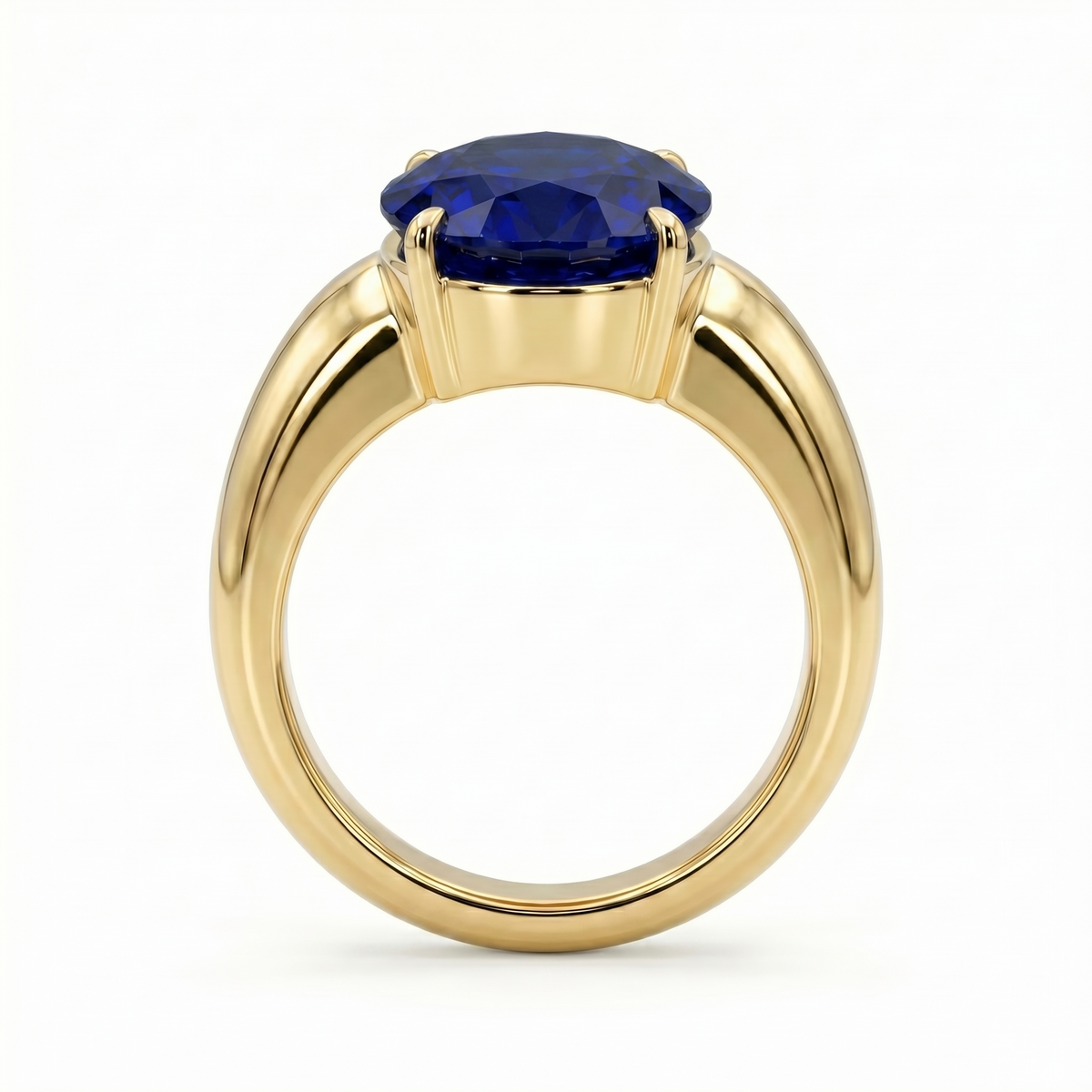 Velara Signet Ring – Blue Sapphire
