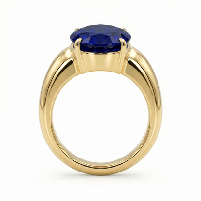 Velara Signet Ring – Blue Sapphire