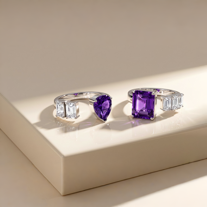 Nova Open Ring – Purple Sapphire