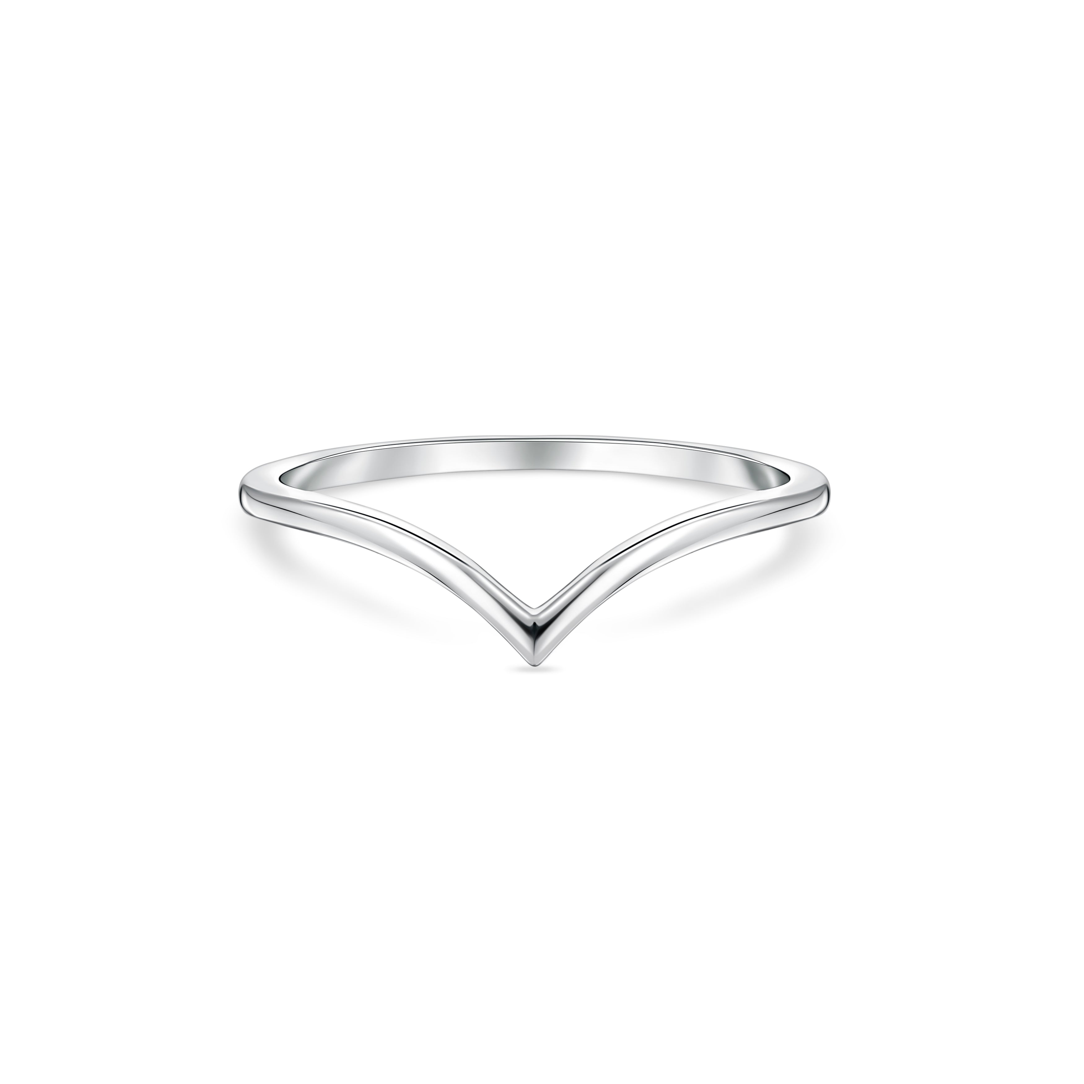 Fine V Band Mini Ring