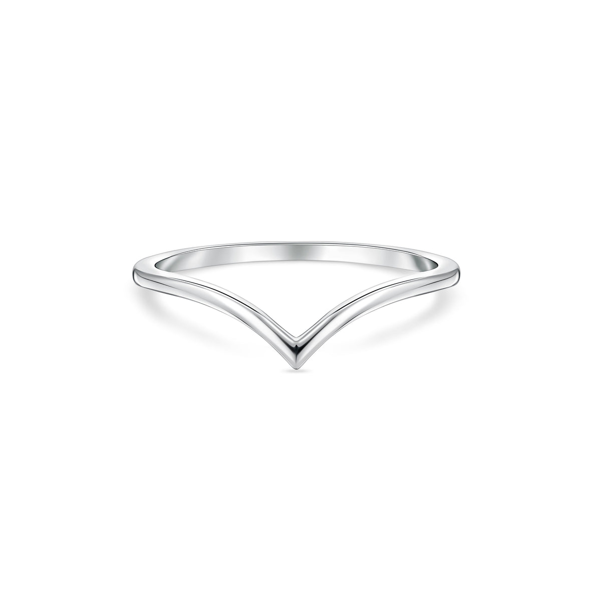 Fine V Band Mini Ring