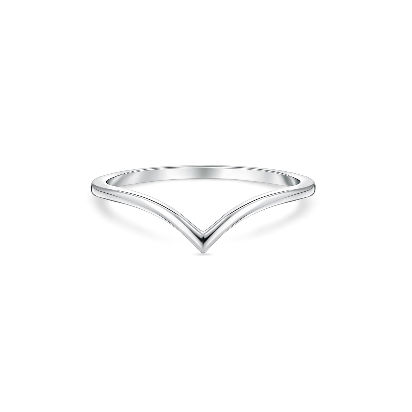 Fine V Band Mini Ring