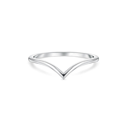 Fine V Band Mini Ring