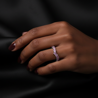 Linea V Demi Grande Ring – Zambian Green Emerald