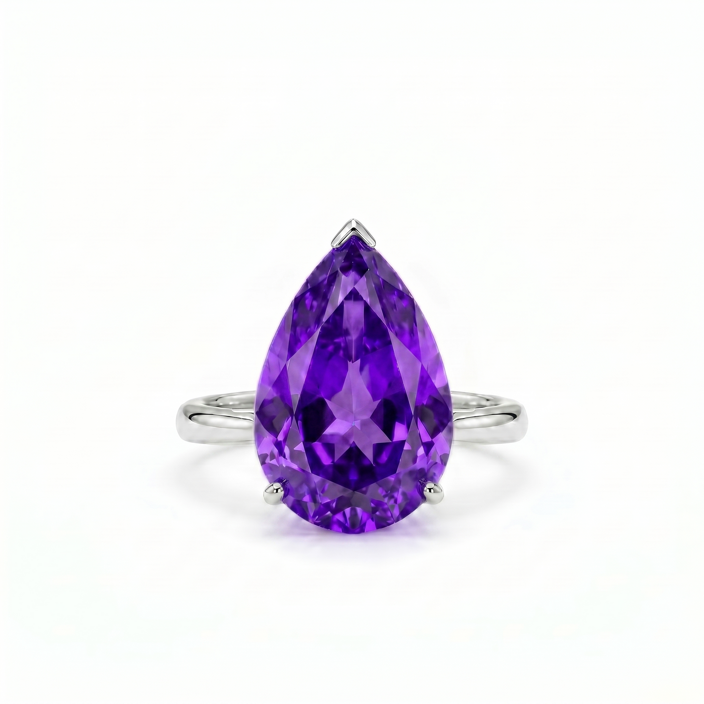 Nova Bold Solitaire Ring – Purple Sapphire