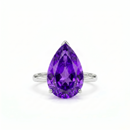 Nova Bold Solitaire Ring – Purple Sapphire