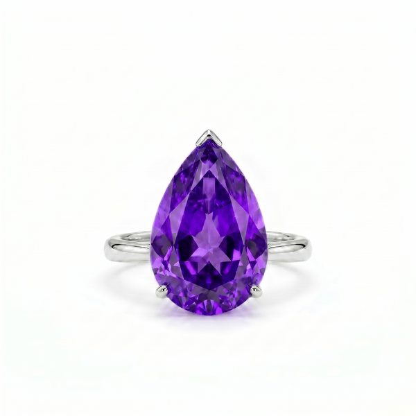 Nova Bold Solitaire Ring – Purple Sapphire