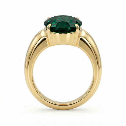Velara Signet Ring – Zambian Green Emerald