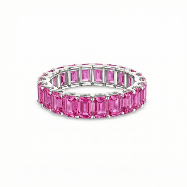 Nexus Eternity Ring – Vivid Pink Sapphire