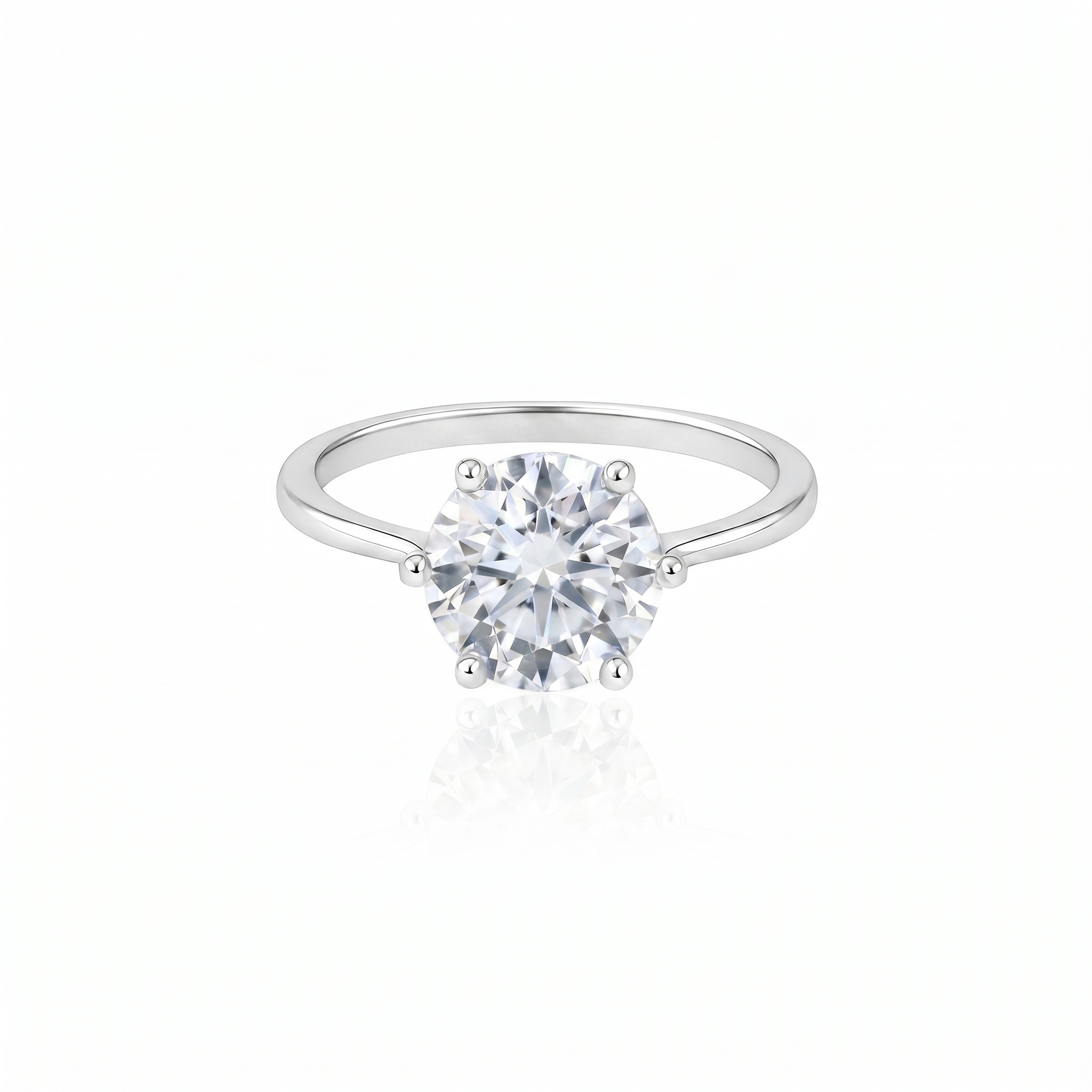 Juno Bold Solitaire Ring – White Diamond