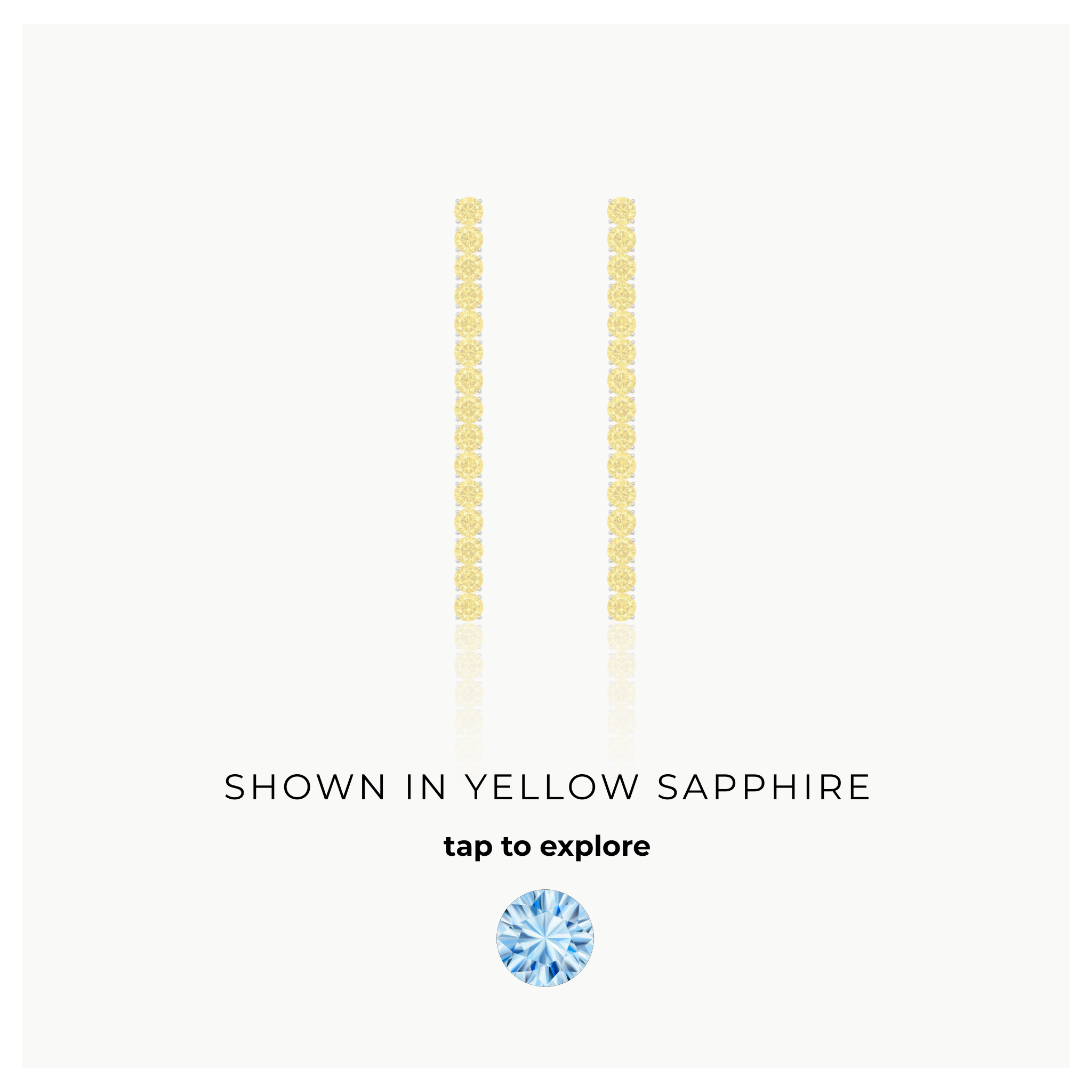 Juno Tennis Drop Earrings – Light Blue Aquamarine
