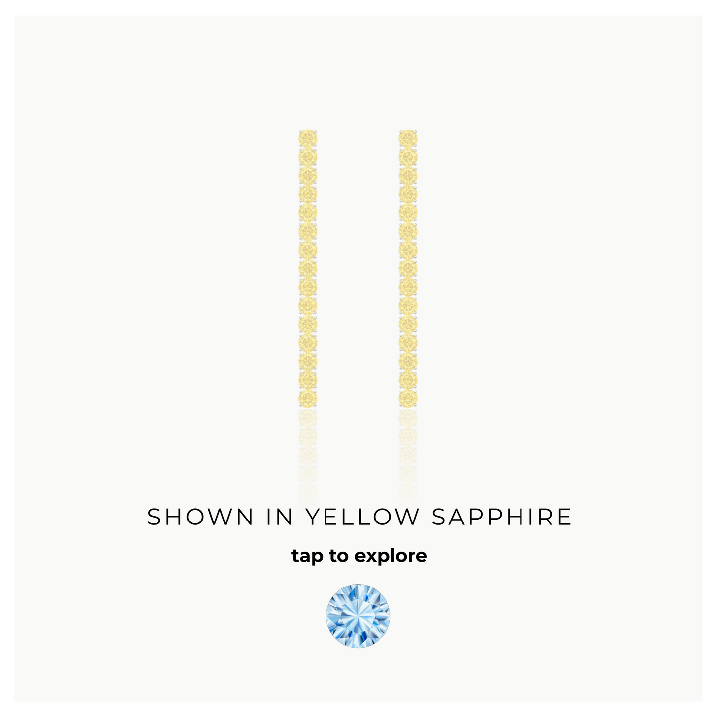 Juno Tennis Drop Earrings – Light Blue Aquamarine