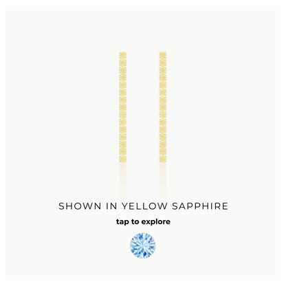 Juno Tennis Drop Earrings – Light Blue Aquamarine