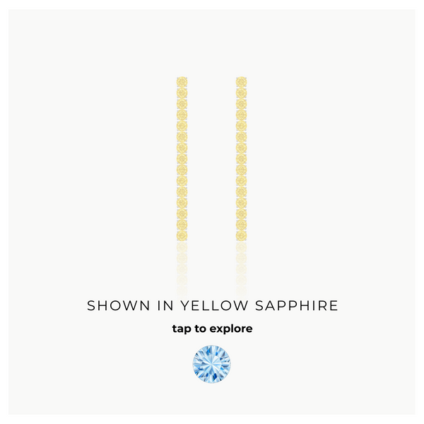 Juno Tennis Drop Earrings – Light Blue Aquamarine