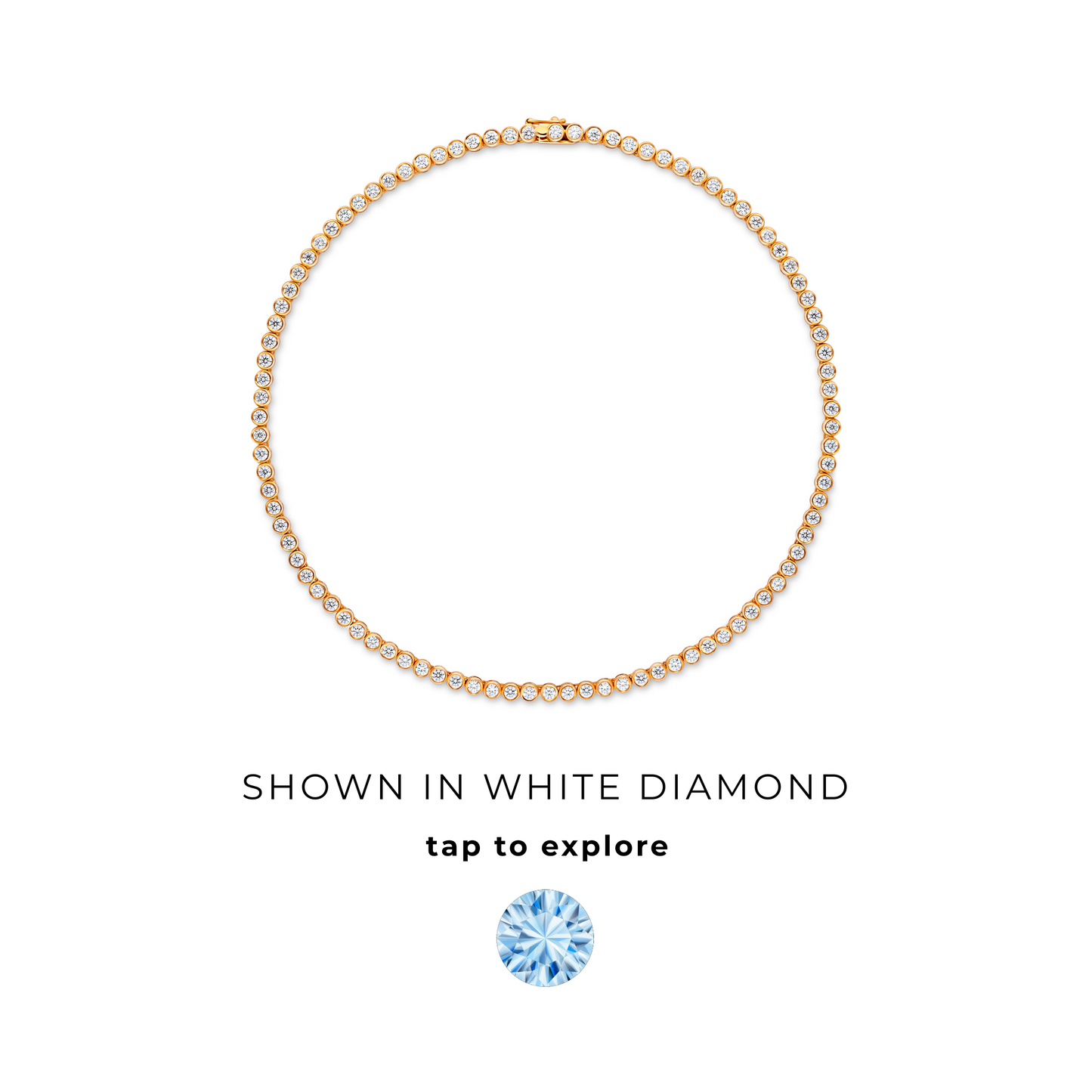 Forma Tennis Necklace – Light Blue Aquamarine