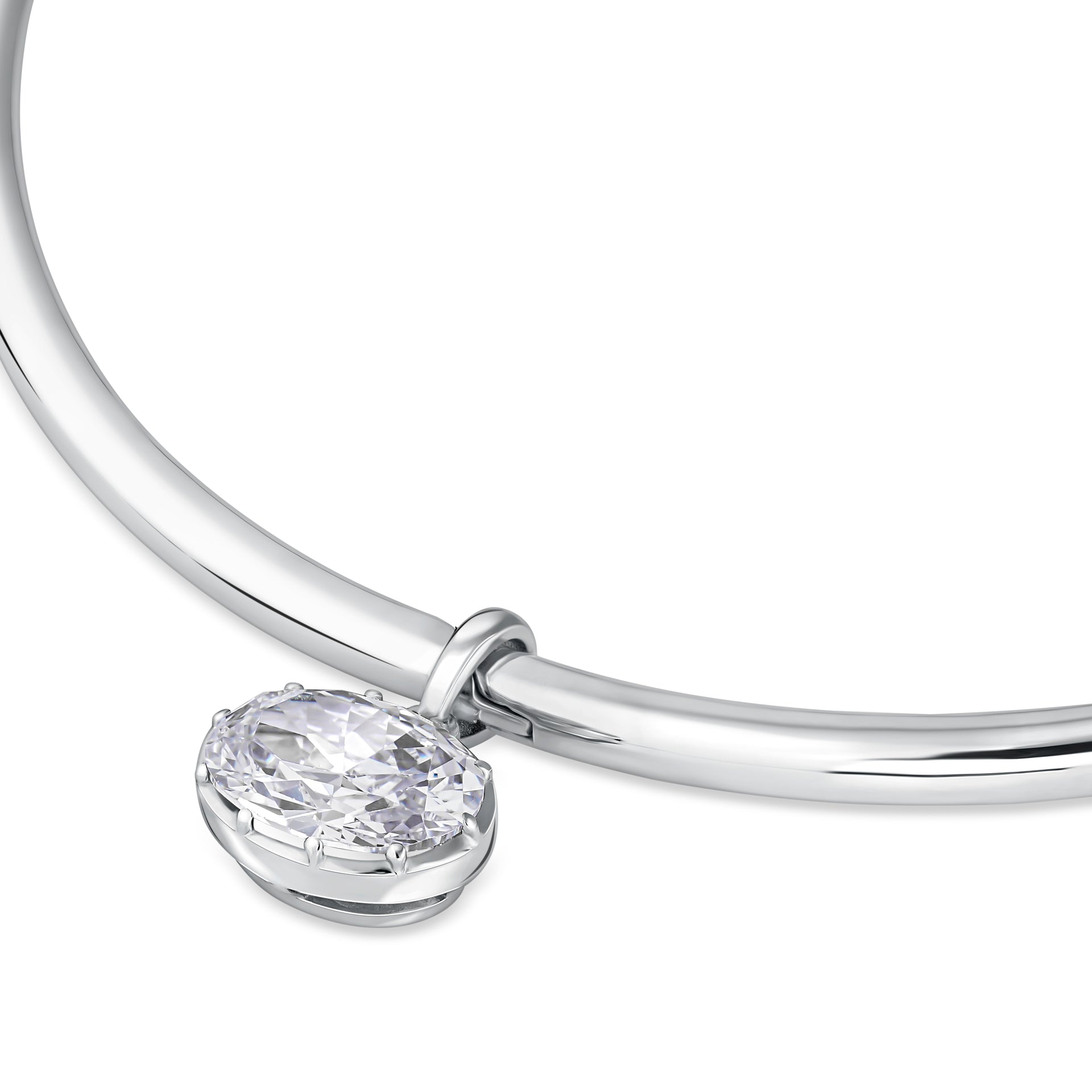 Velara Bold Solitaire Pendant – White Diamond