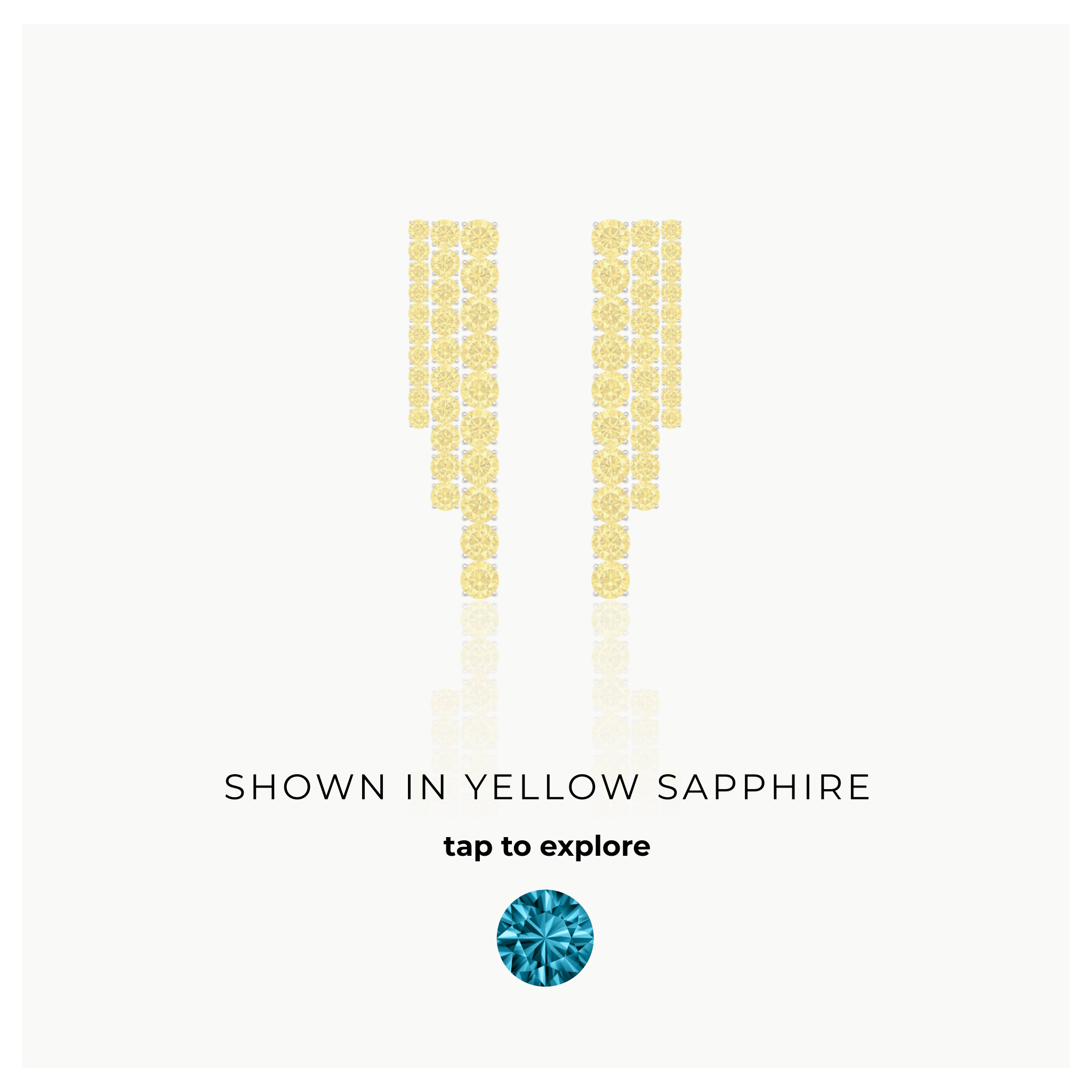 Juno Tennis Cascade Earrings – Teal Blue Spinel