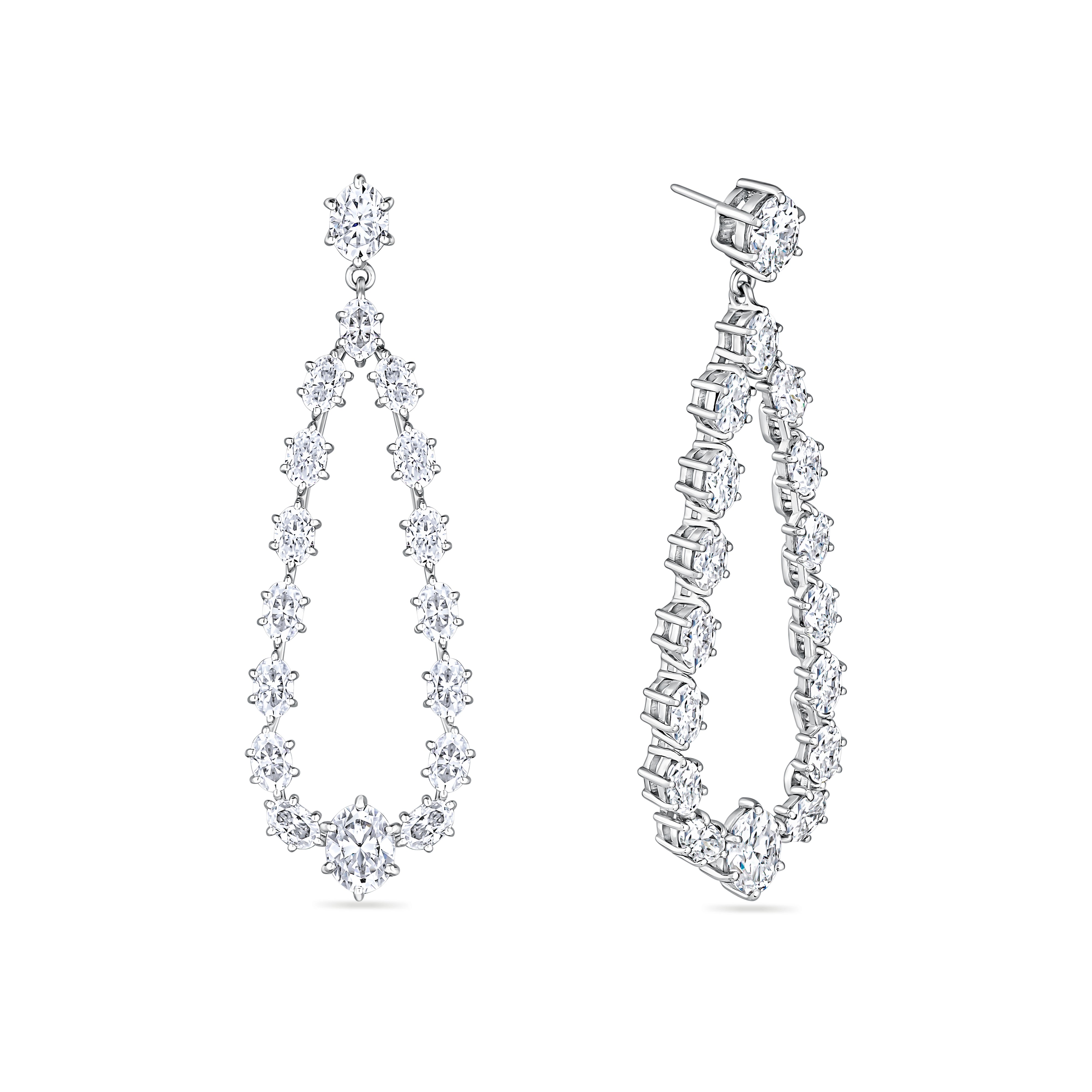 Velara Statement Earrings – White Diamond