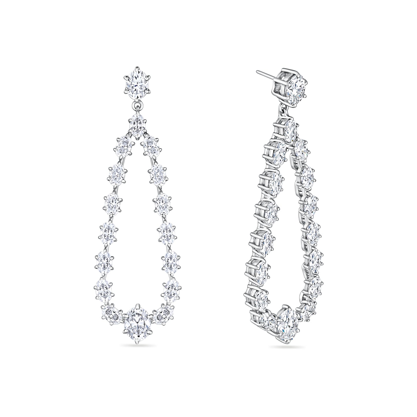 Velara Statement Earrings – White Diamond