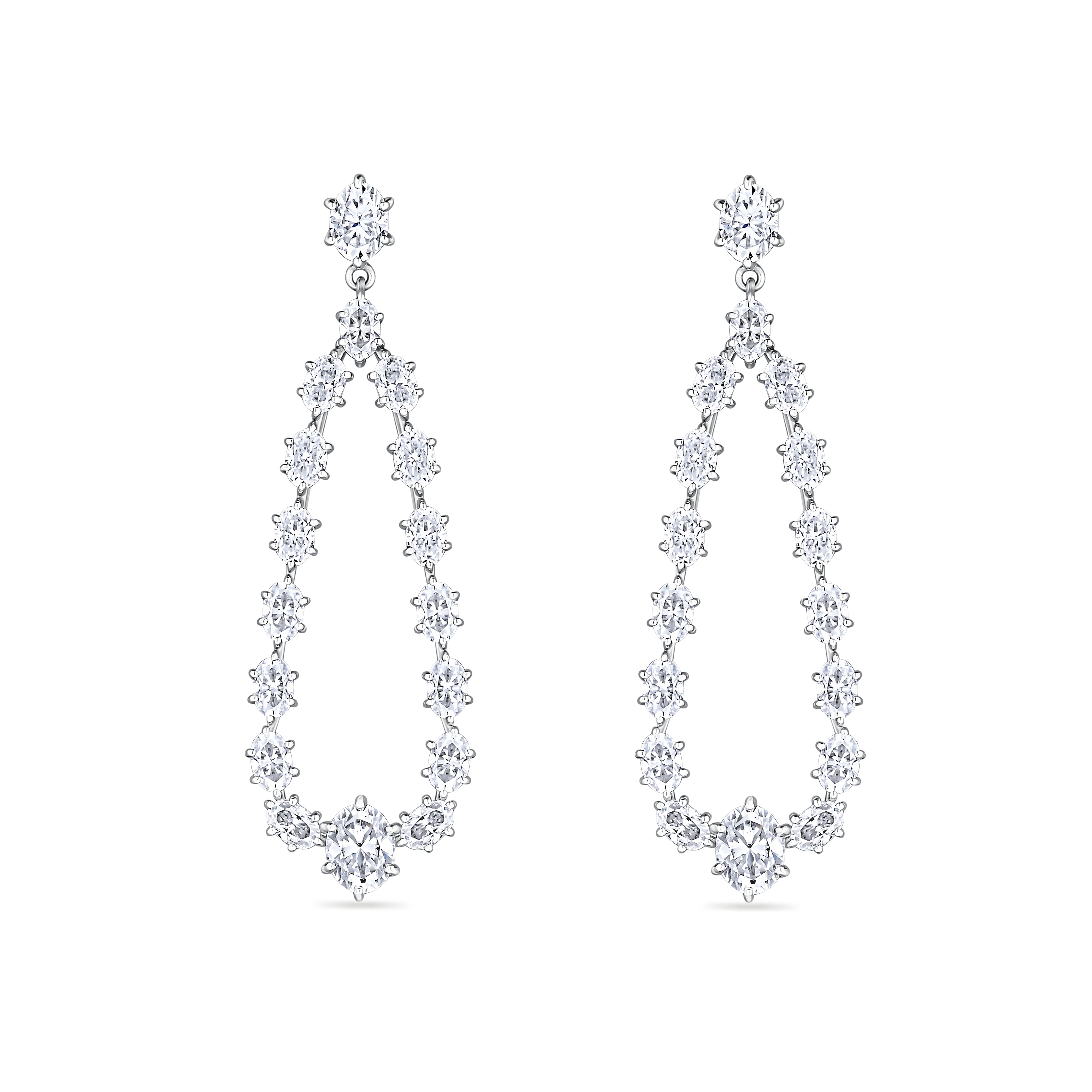 Velara Statement Earrings – White Diamond