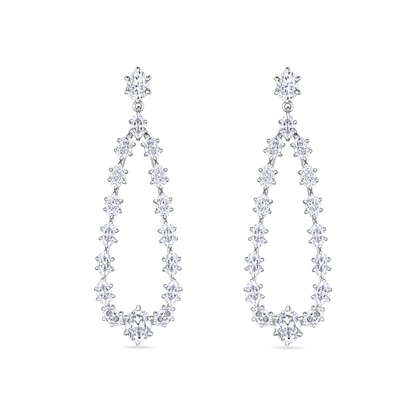 Velara Statement Earrings – White Diamond