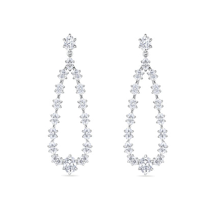 Velara Statement Earrings – White Diamond
