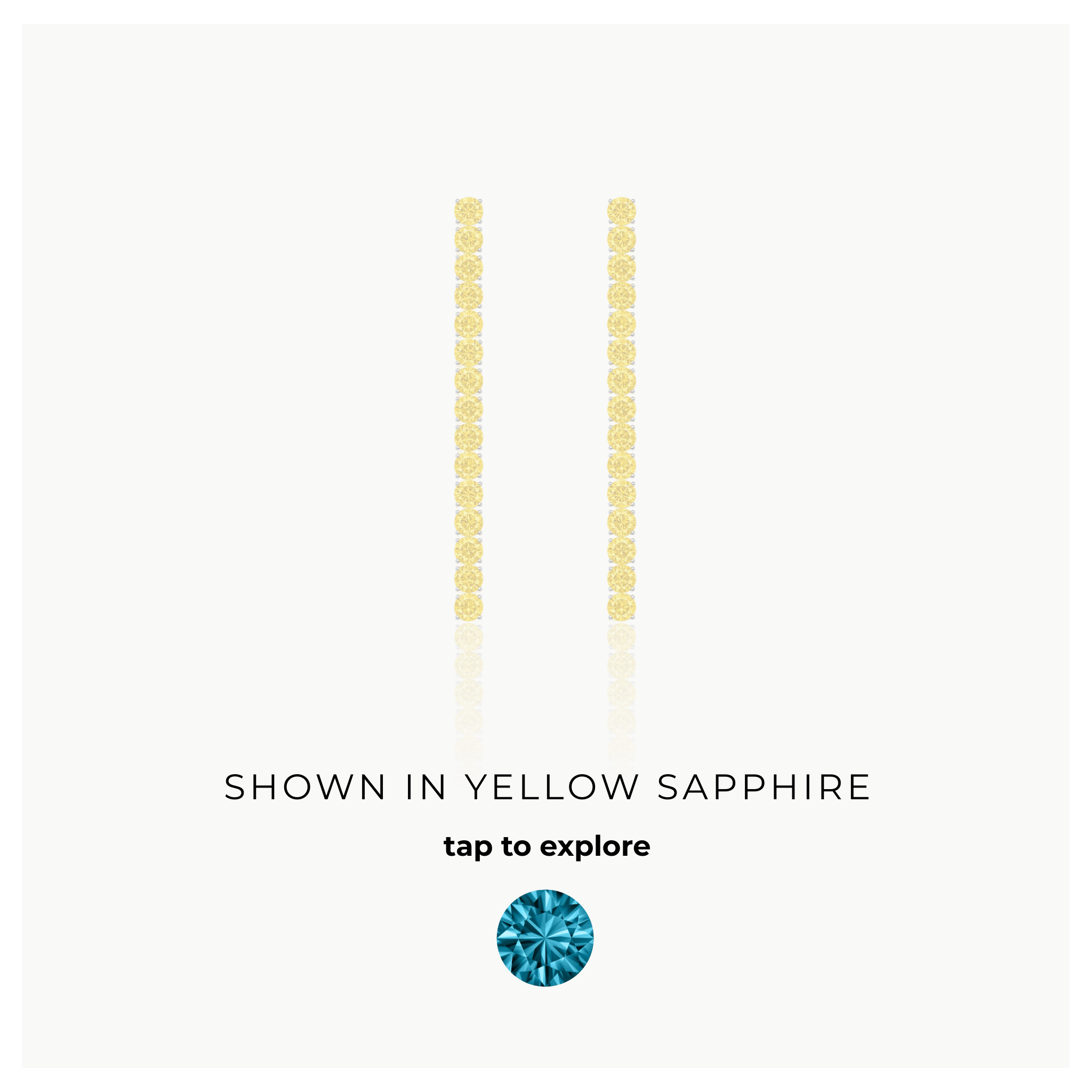 Juno Tennis Drop Earrings – Teal Blue Spinel