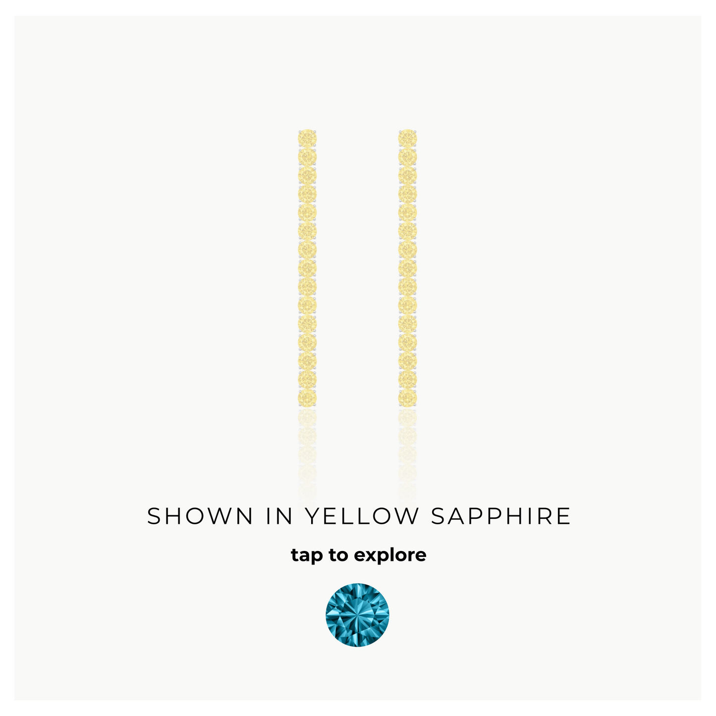 Juno Tennis Drop Earrings – Teal Blue Spinel