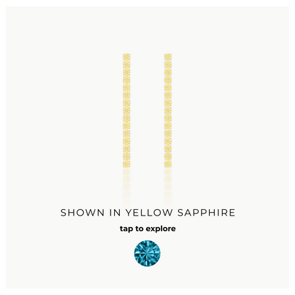 Juno Tennis Drop Earrings – Teal Blue Spinel