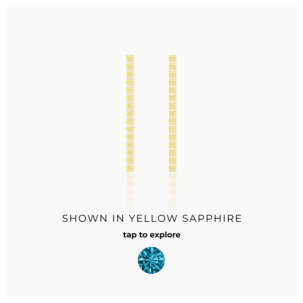 Juno Tennis Drop Earrings – Teal Blue Spinel