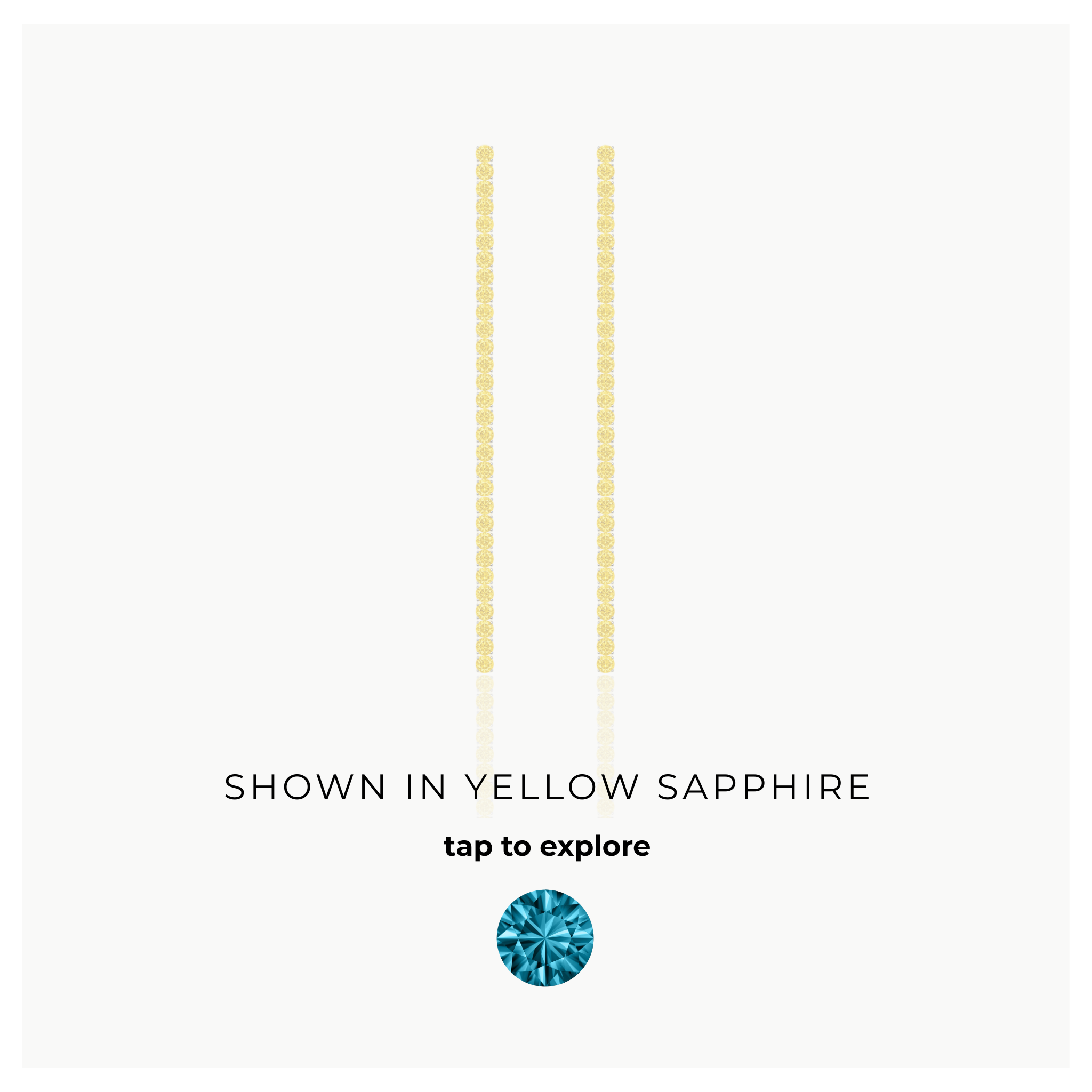 Juno Tennis Line Earrings – Teal Blue Spinel