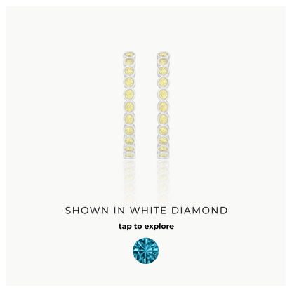 Forma Grande Hoop Earrings – Teal Blue Spinel