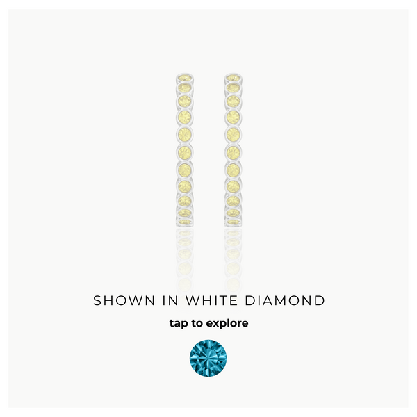 Forma Grande Hoop Earrings – Teal Blue Spinel