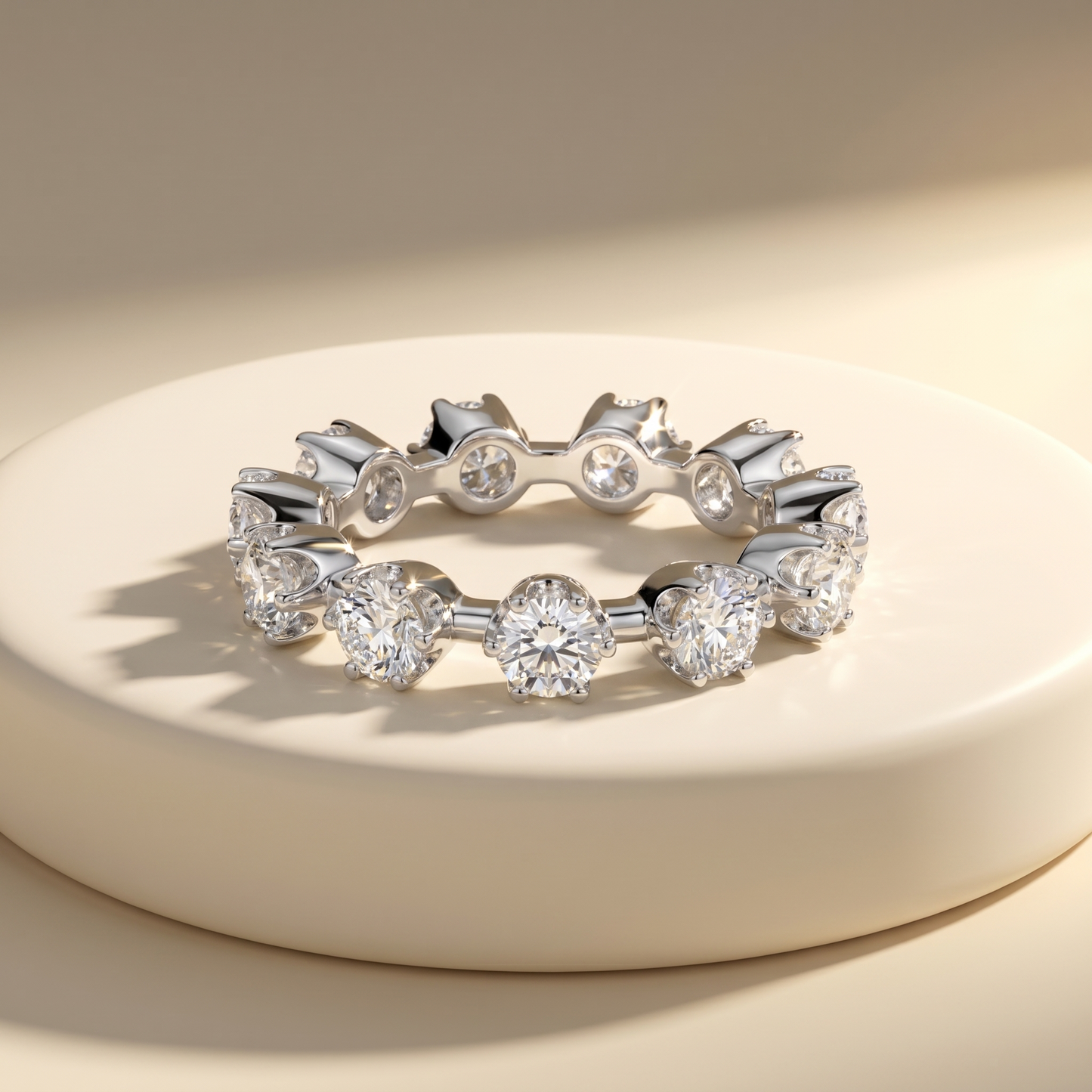 Linea Maxi Station Ring – White Diamond